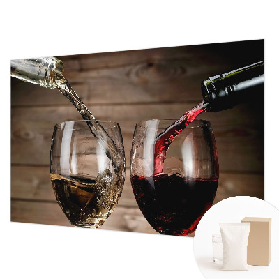 Mural decorativo con motivo de copas de vino