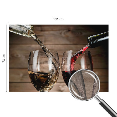 Mural decorativo con motivo de copas de vino