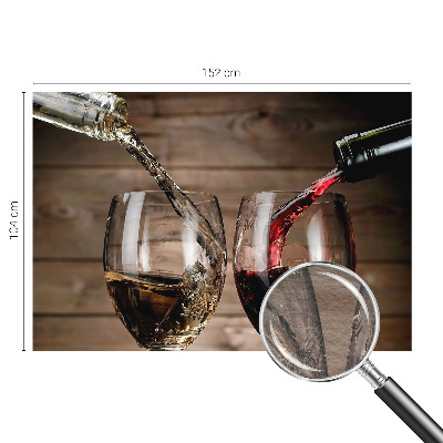 Mural decorativo con motivo de copas de vino