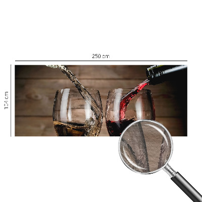 Mural decorativo con motivo de copas de vino