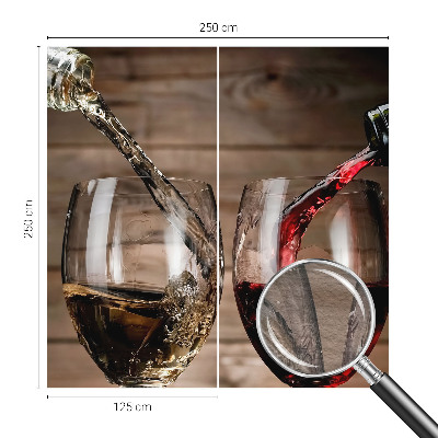 Mural decorativo con motivo de copas de vino
