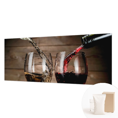 Mural decorativo con motivo de copas de vino