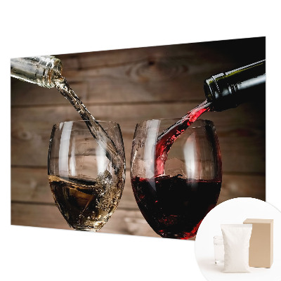 Mural decorativo con motivo de copas de vino