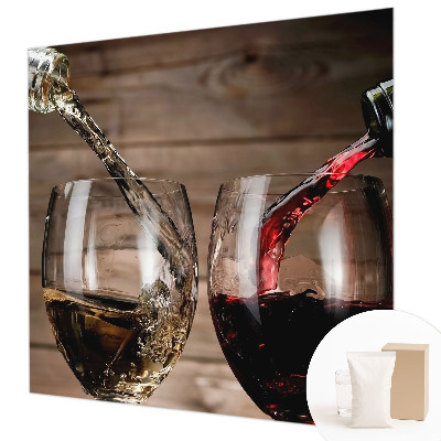Mural decorativo con motivo de copas de vino