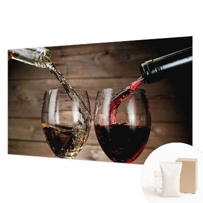 Mural decorativo con motivo de copas de vino