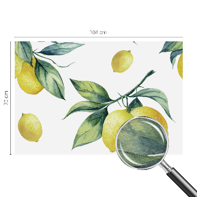 Papel mural con patrón decorativo con motivo de limón