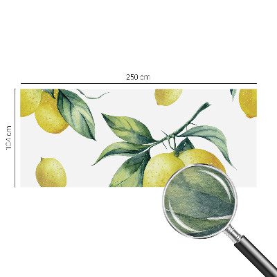 Papel mural con patrón decorativo con motivo de limón