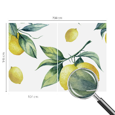 Papel mural con patrón decorativo con motivo de limón