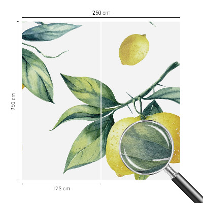 Papel mural con patrón decorativo con motivo de limón