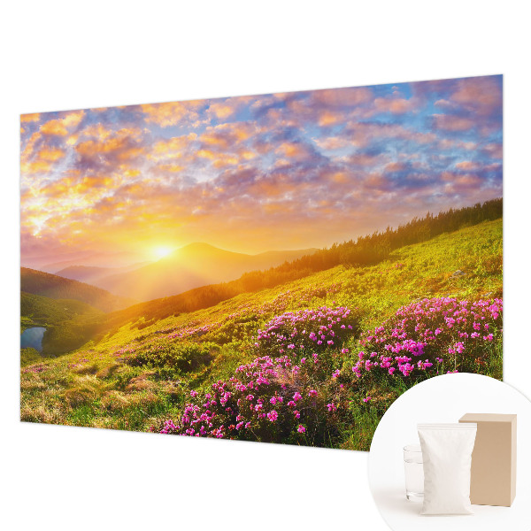 Mural de pared con estampado hermoso con motivo de montaña del oeste