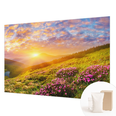 Mural de pared con estampado hermoso con motivo de montaña del oeste