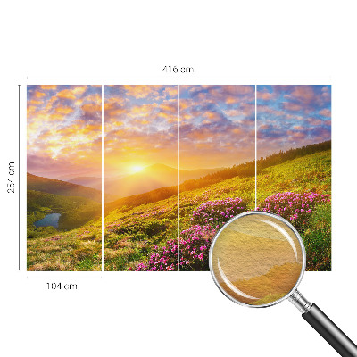 Mural de pared con estampado hermoso con motivo de montaña del oeste