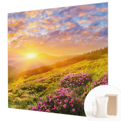 Mural de pared con estampado hermoso con motivo de montaña del oeste