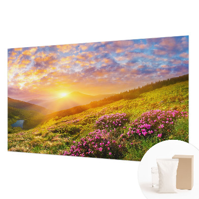 Mural de pared con estampado hermoso con motivo de montaña del oeste