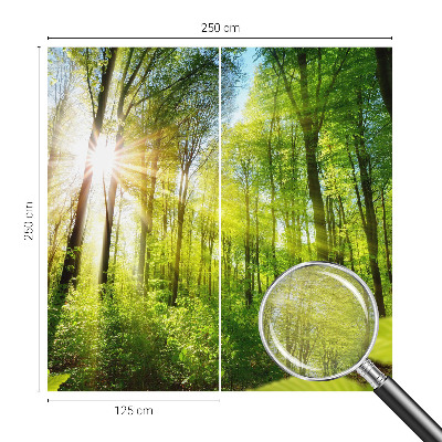 Mural decorativo con diseño 'Luz del bosque'