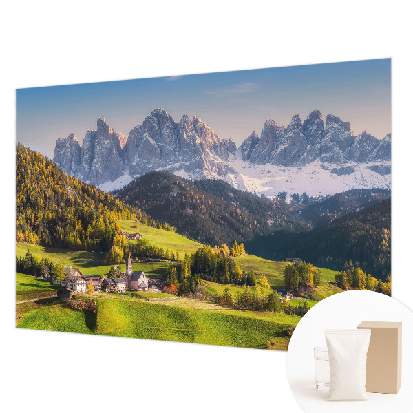 Fotomural decorativo para cabecero de cama con un paisaje de montaña