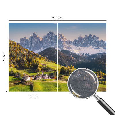 Fotomural decorativo para cabecero de cama con un paisaje de montaña