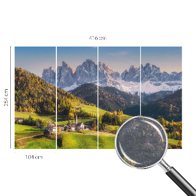 Fotomural decorativo para cabecero de cama con un paisaje de montaña