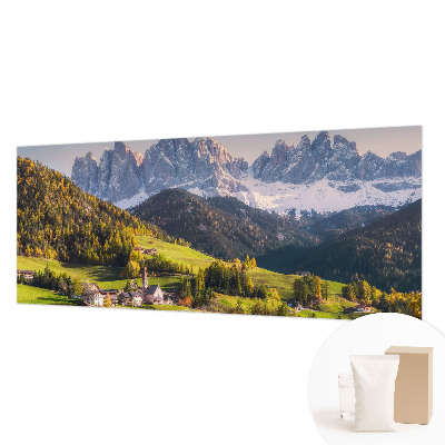 Fotomural decorativo para cabecero de cama con un paisaje de montaña