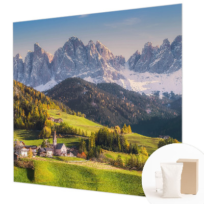 Fotomural decorativo para cabecero de cama con un paisaje de montaña