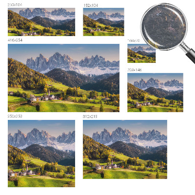 Fotomural decorativo para cabecero de cama con un paisaje de montaña