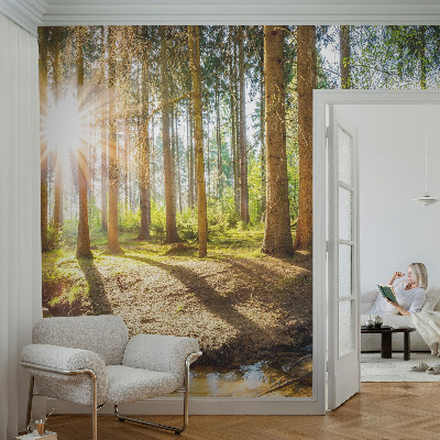 Papel mural con patrón decorativo con el diseño “Idilio forestal”