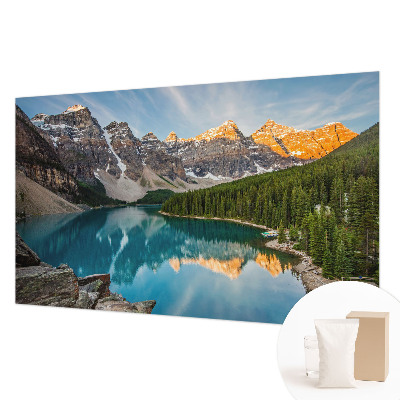 Mural de pared con estampado hermoso con el motivo «Reflejo de la montaña»
