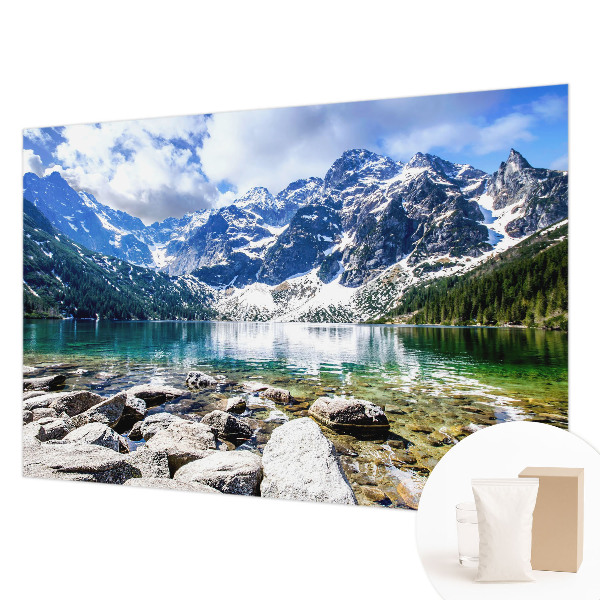 Fotomural decorativo para cabecero de cama con un paisaje de montaña
