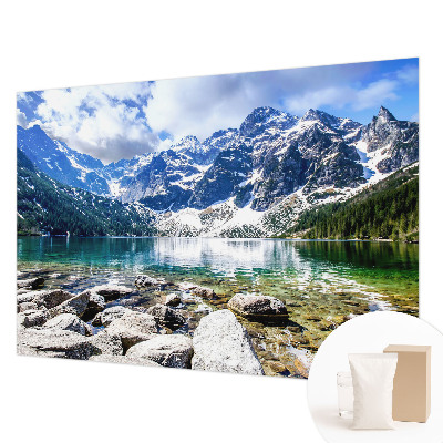 Fotomural decorativo para cabecero de cama con un paisaje de montaña