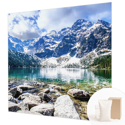 Fotomural decorativo para cabecero de cama con un paisaje de montaña