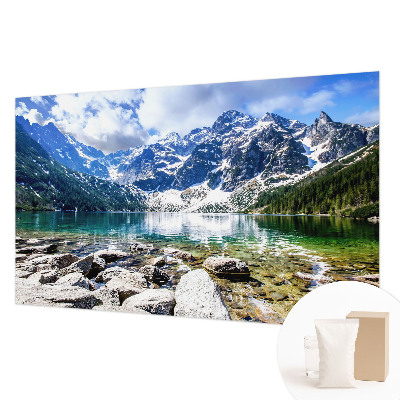 Fotomural decorativo para cabecero de cama con un paisaje de montaña