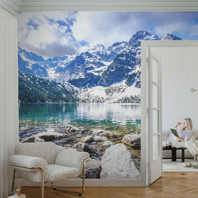 Fotomural decorativo para cabecero de cama con un paisaje de montaña