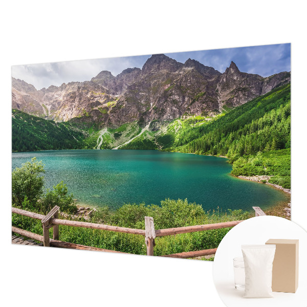 Fotomural decorativo para cabecero de cama con un paisaje de montaña