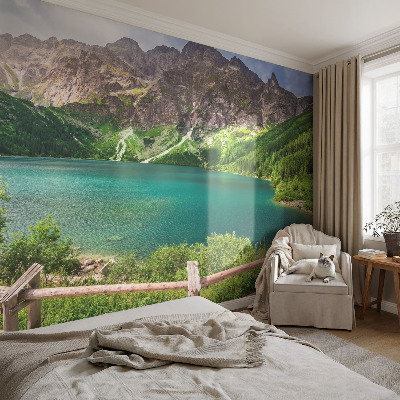 Fotomural decorativo para cabecero de cama con un paisaje de montaña