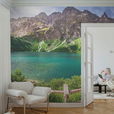 Fotomural decorativo para cabecero de cama con un paisaje de montaña