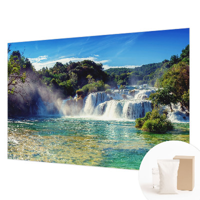 Mural de pared con estampado hermoso con un paisaje de cascada