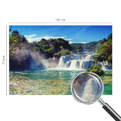 Mural de pared con estampado hermoso con un paisaje de cascada