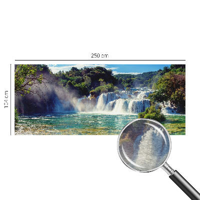 Mural de pared con estampado hermoso con un paisaje de cascada
