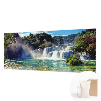 Mural de pared con estampado hermoso con un paisaje de cascada