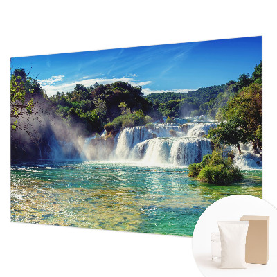 Mural de pared con estampado hermoso con un paisaje de cascada