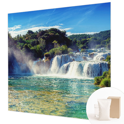 Mural de pared con estampado hermoso con un paisaje de cascada