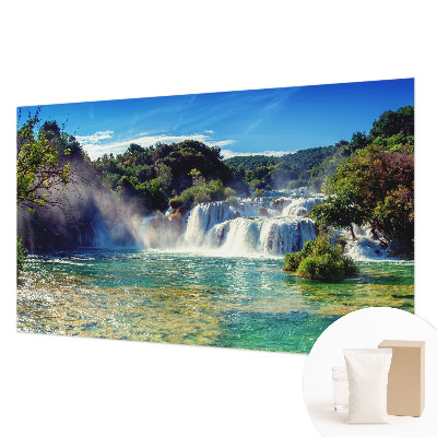 Mural de pared con estampado hermoso con un paisaje de cascada