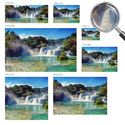 Mural de pared con estampado hermoso con un paisaje de cascada