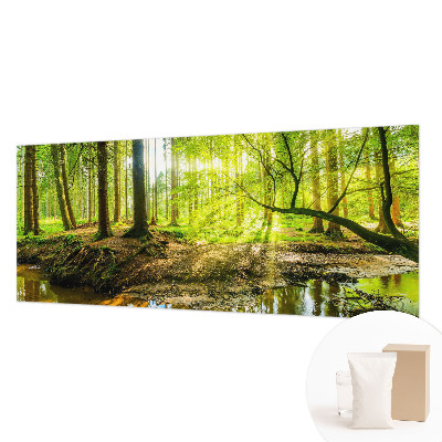 Papel mural texturado decorativo con diseño de paisaje verde