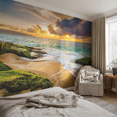 Mural decorativo con diseño 'Armonía marítima' inspirado en motivos marinos