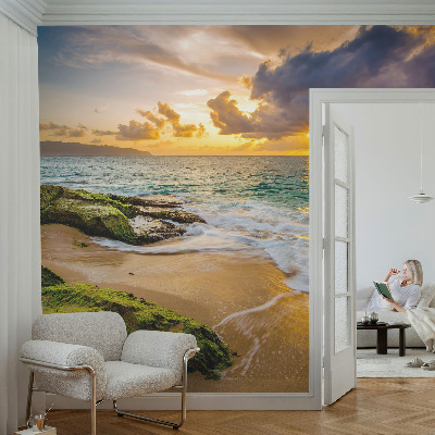 Mural decorativo con diseño 'Armonía marítima' inspirado en motivos marinos