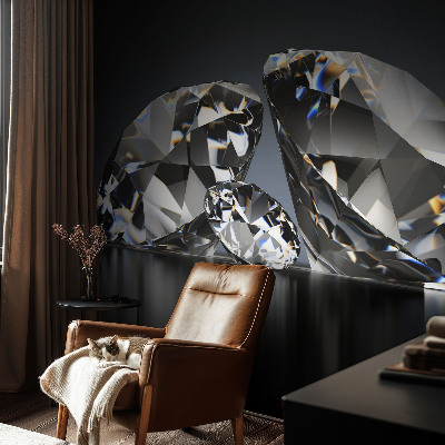 Papel mural con patrón decorativo con diseño de efecto cristalino