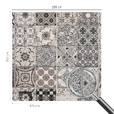 Mural de pared con estampado hermoso con patrones de azulejos