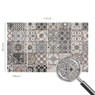 Mural de pared con estampado hermoso con patrones de azulejos