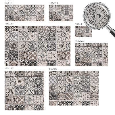 Mural de pared con estampado hermoso con patrones de azulejos